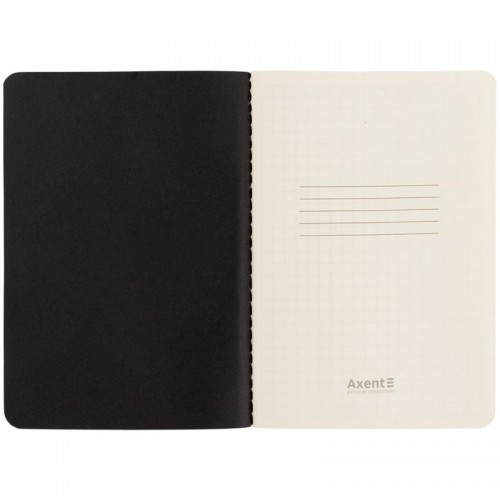 Книга записная A6,60 арк., кл., Black&White (Axent)