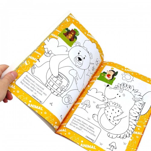 Збірка розмальовок 40 кольорових сторінок "Пригоди звірят" (Апельсин)