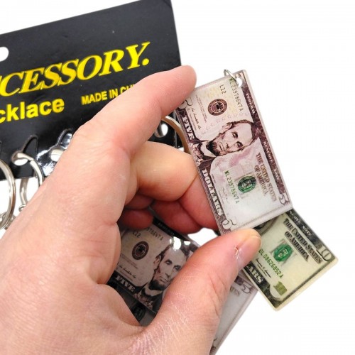 Брелоки пластикові "Гроші долари" (11 см), 12 брелоків (MiC)