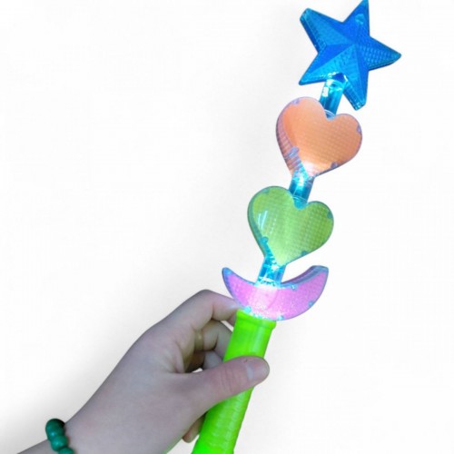 Палочка "Звезда два сердца луна" с 3D проекцией (микс) (MiC)