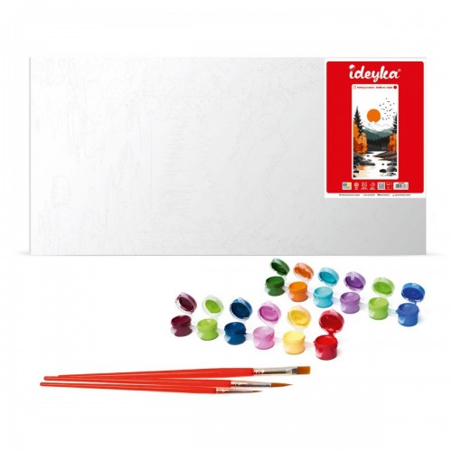 Картина по номерах з фарбами металік "Золотаві пелюстки" 40х80см (Ідейка)