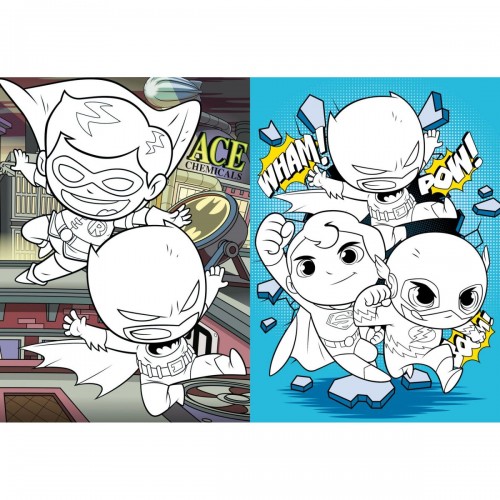 Книжка-раскраска со стикерами "Super Friends" (Ідейка)