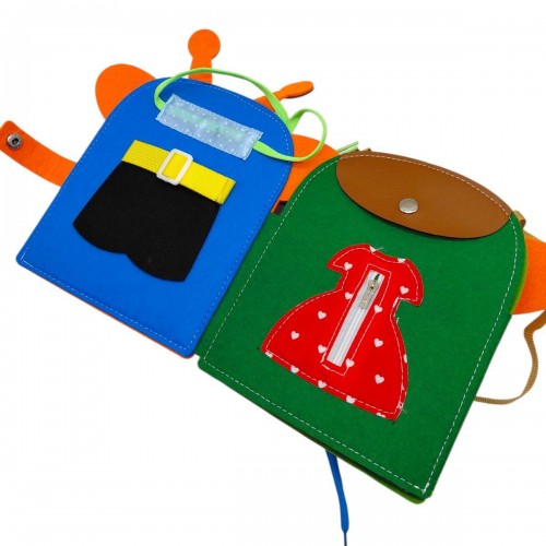 Логическая папка (фетр, часы, застежки, счеты, шнуровка, ремешок) (MiC)