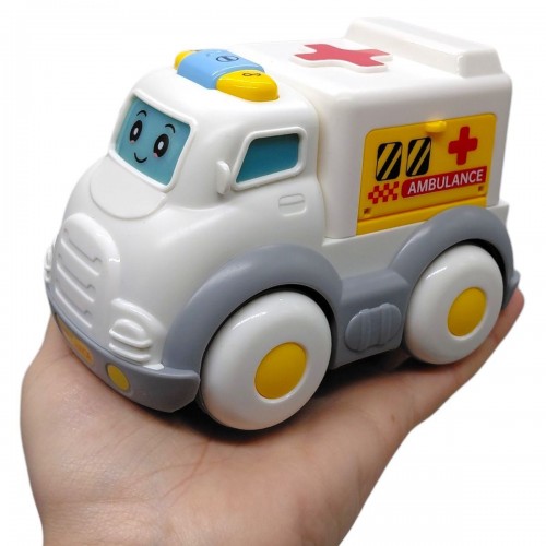 Машинка музична "Швидка допомога", світло, мелодії, пісні, інерція, в коробці (Wtoys)
