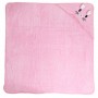 Дитячий рушник з капюшоном, розмір 80*80 см (РОЖЕВИЙ) (Mega Zayka)