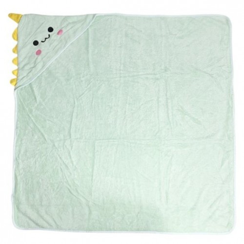 Дитячий рушник з капюшоном "Динозавр", розмір 80*80 см (ЗЕЛЕНИЙ) (Mega Zayka)