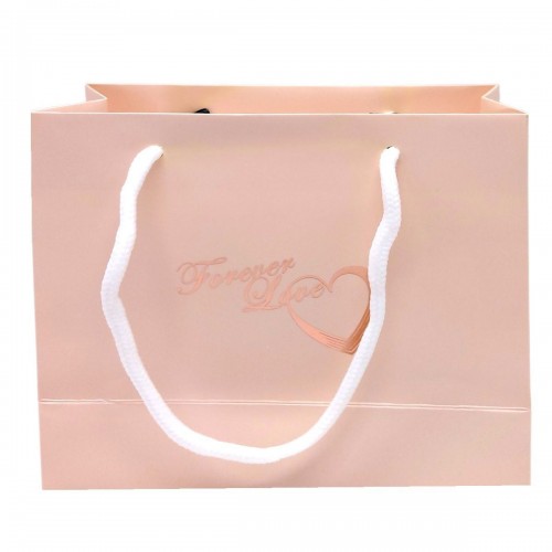 Набір прикрас, магнітна застібка, 2 каблучки, сережки, бутони троянди, листівка, паперовий пакет, в коробці (MiC)