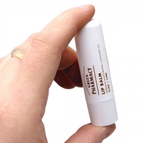 Бальзам для губ "Green Pharmacy" 3,6г интенсивное увлажнение алоэ и лайм (Green Pharmacy)