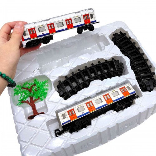 Залізна дорога "Метро" на батарейках, в коробці р.36x6,5x25 см (YG Toys)