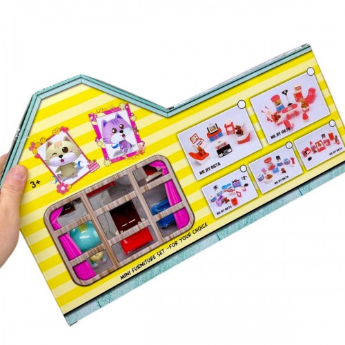 Набор игрушечная комната с мебелью Нappy Family (ЖЕЛТЫЙ) (mr.Manx)