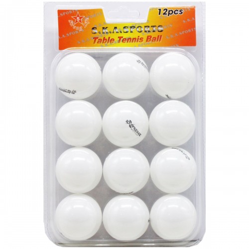 Мячики для настольного тенниса, 12 шт, микс цветов (MiC)
