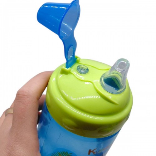 Поїлка-непроливайка з силіконовим носиком 300 мл (БІРЮЗОВИЙ) (Lindo)