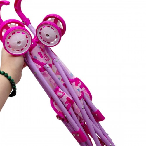 Коляска-трость "Сердечка" (Розовая) (MiC)