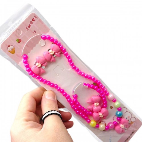 Набір біжутерії дитячий:браслет+кільце+буси+сережки (38803) (MiC)