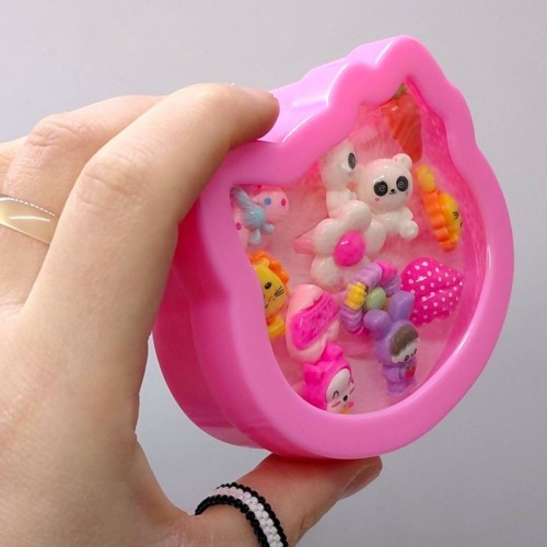 Кільце пластикове дитяче 12шт.у подарунковій кор. (КОТИК) (MiC)