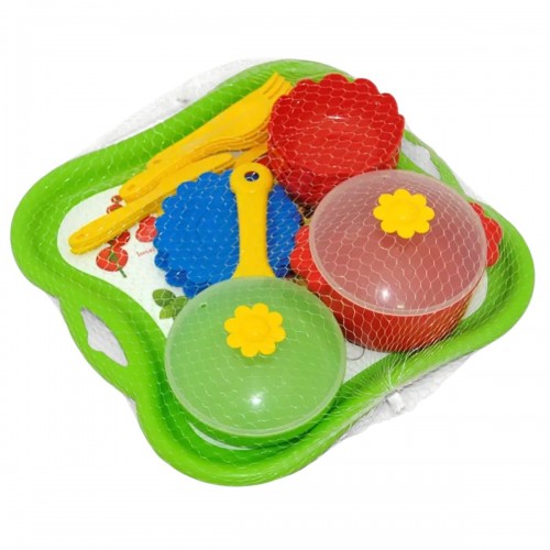 Набор столовой посуды Пицца на подносе (ЗЕЛЕНЫЙ) (TIGRES)