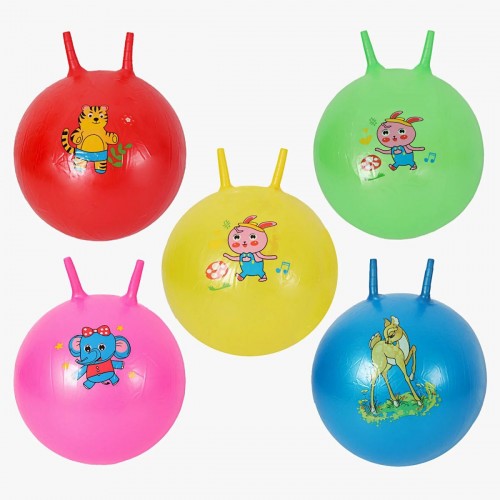 М`яч для фітнесу діаметр 27 см, висота з вушками 40 см, у пакеті (РОЖЕВИЙ) (MiC)