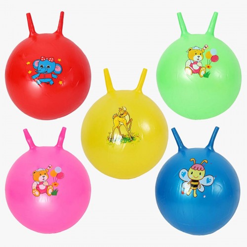 М'яч для фітнесу діаметр 35 см, висота з вушками 40 см, у пакеті (СИНІЙ) (MiC)