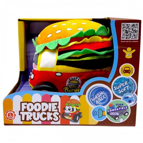 Машинка м`яка “Гамбургер” (звуки транспорту, веселі мелодії, вібрація, знімний чохол, гумові шини, на батарейках) (MiC)