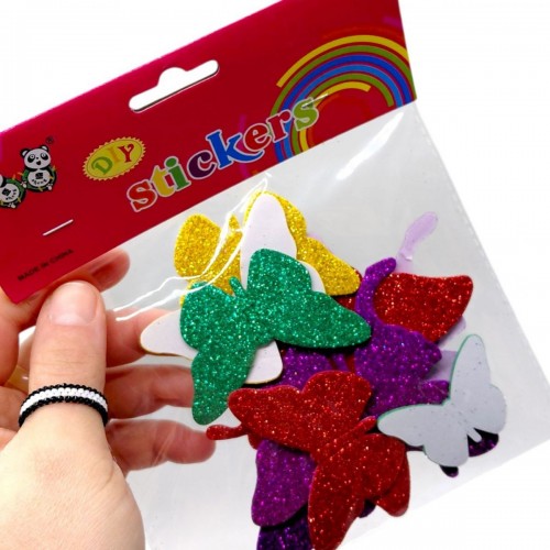 Набір для творчості з фоамірану блискучого на клейкій основі "Квіти, Зірки, Звірята" (18040) (MiC)