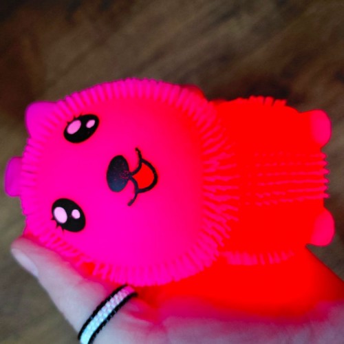 Сяючий силіконовий їжачок "Вушка" 10,5 см (ПОМАРАНЧЕВИЙ) (MiC)