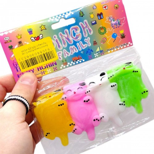 Іграшки-антистрес "Коти" 6 см (4 шт) (MiC)