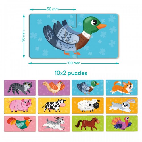 Пазл ДУО «Тваринки-половинки» (Dodo)