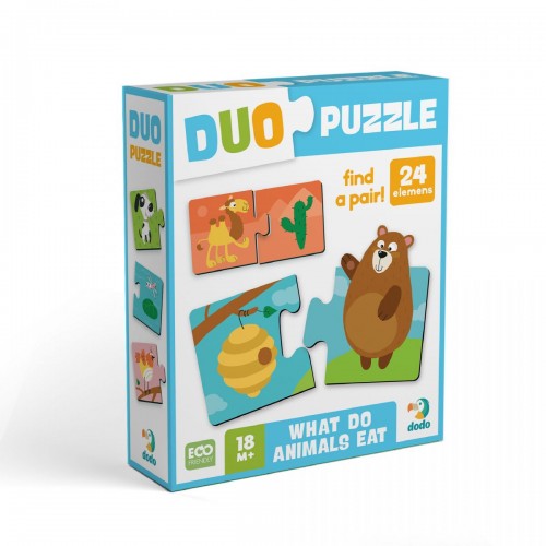 Пазл ДУО «Хто що їсть» (Dodo)