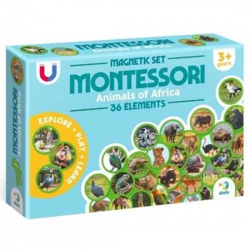 Магнитный набор Монтессори «Животные на континентах: Африка» (Dodo)