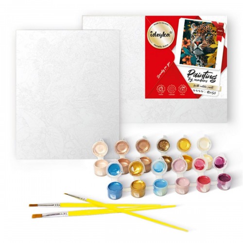 Картина по номерам с красками металлик "Волшебные бабочки" 40х50 см (Ідейка)