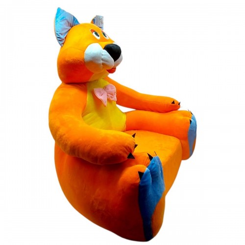 Мʼяке дитяче крісло "Котик" 70 х 60 х 60 см (ЯСКРАВО-ПОМАРАНЧЕВИЙ) (Nikopol)