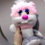 Мʼяка іграшка "Зайка-коротунчик", 30 см, рожевий з сірим (Nikopol)