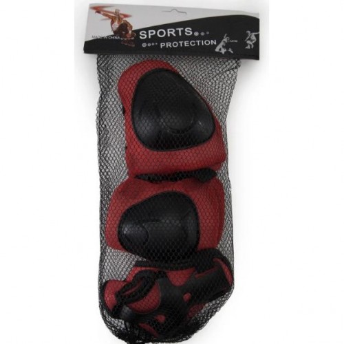 Набiр захисту наколінники, налокітники, в сітці (ЧЕРВОНИЙ) (MiC)