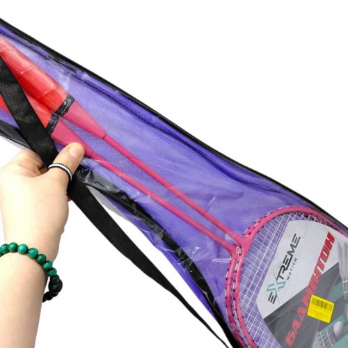 Бадмiнтон 2 ракетки (волосінь) у чохлі 65 см (РОЖЕВИЙ) (MiC)