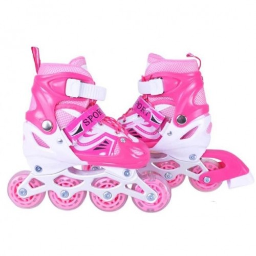 Роликові ковзан розмір S (30-33) колеса PVC (РОЖЕВІ) (MiC)