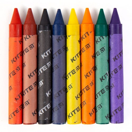 Мел восковой Jumbo, 8 цветов Kite Dogs (Kite)