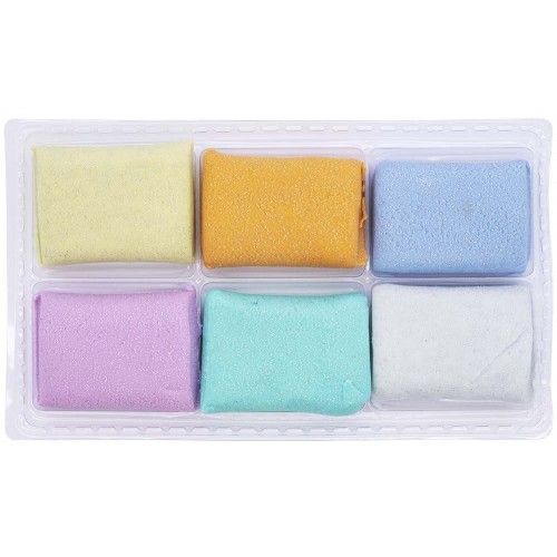 Полимерная глина с блестками пастельные цвета 6 цветов (Astra)