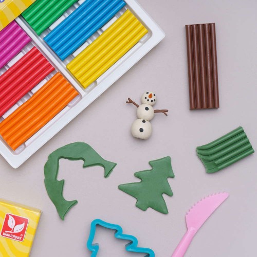 Пластилин прямоугольный (10 цветов) (Astra)