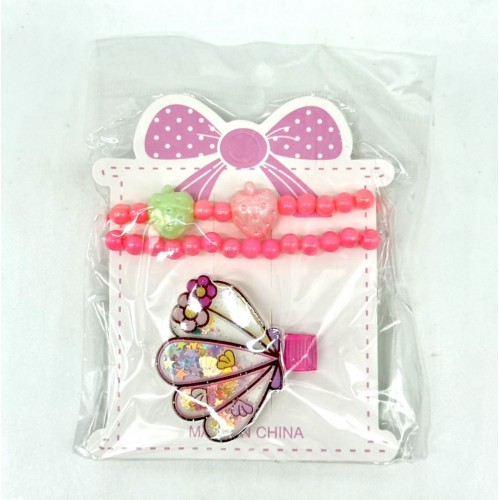 Набір аксесуарів - 3 штуки, браслети/заколка (МІКС ВИДІВ) (MiC)