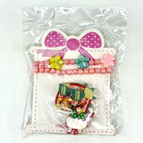 Набір аксесуарів - 3 штуки, браслети/заколка (МІКС ВИДІВ) (MiC)