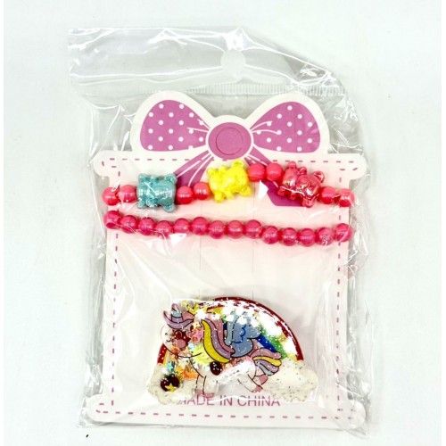 Набір аксесуарів - 3 штуки, браслети/заколка (МІКС ВИДІВ) (MiC)