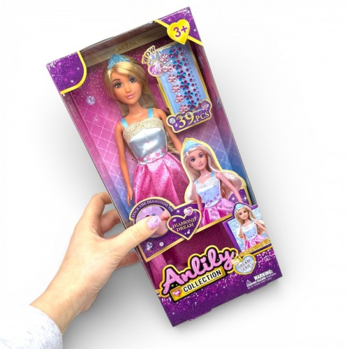 Кукла высота: 30 см, голова и руки: резина, тело и ноги: пластик, съемное платье и обувь, диадема, украшения для платья, в коробке (МІС)