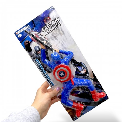 Герои "MARVEL" музыкальные ползающие (КАПИТАН АМЕРИКА) (МІС)
