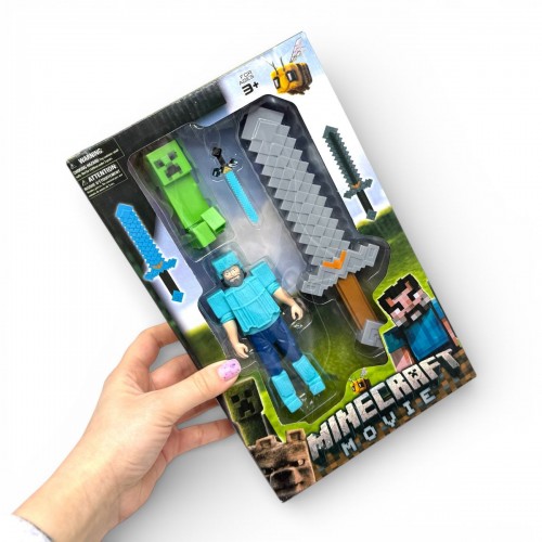 Набор "MINECRAFT": меч, 2 фигурки, в коробке (ВИД2) (МІС)