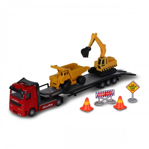 Ігровий набір - АВТОПЕРЕВІЗНИК (автоперевізник, самоскид, екскаватор, акс.) (TechnoDrive)