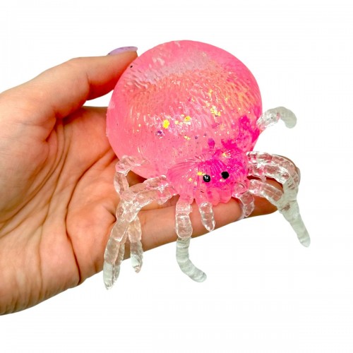 Антистресс жвачка-тянучка Паучок (розовый) 10см (МІС)