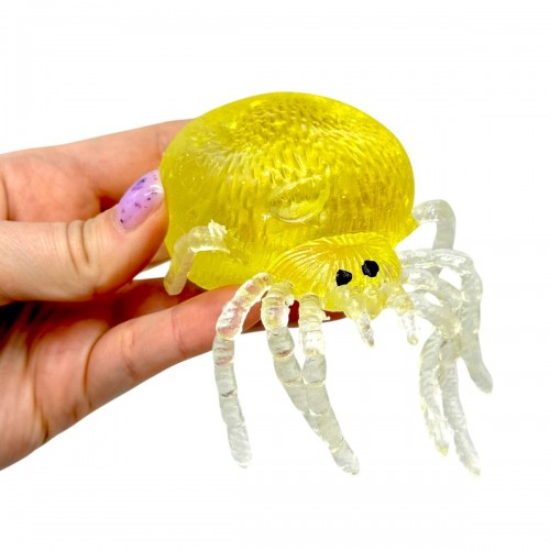 Антистресс жвачка-тянучка Паучок (ЖЕЛТЫЙ) 10см (МІС)