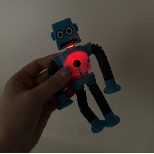 Робот з трубами-тягнучками на присосках (БЛАКИТНИЙ) (МІС)