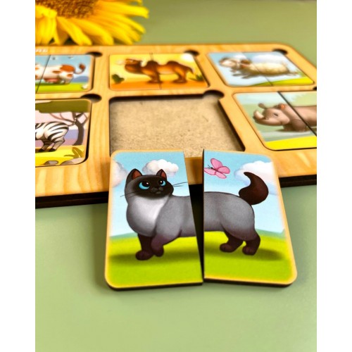 Сортер-пазл "Дивовижні тваринки" (mini) (Ubee)