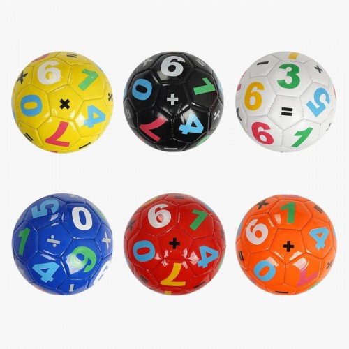 Мяч футбольный №2 "ЦИФРЫ" (КРАСНЫЙ) (MiC)